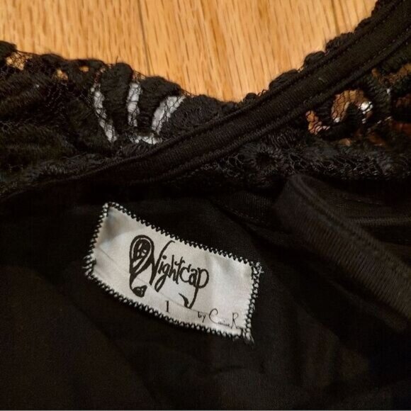 Nightcap x Carisa Rene crochet lace overlay slip shift dress wool blend S - Picture 7 of 10